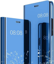 Калъф тефтер огледален CLEAR VIEW за Samsung Galaxy A13 4G A135F / Samsung Galaxy A13 A137F син 